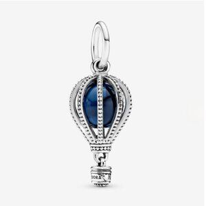 Pandora Hot Air Balloon Charm – Sterling Silver & Blue Crystal